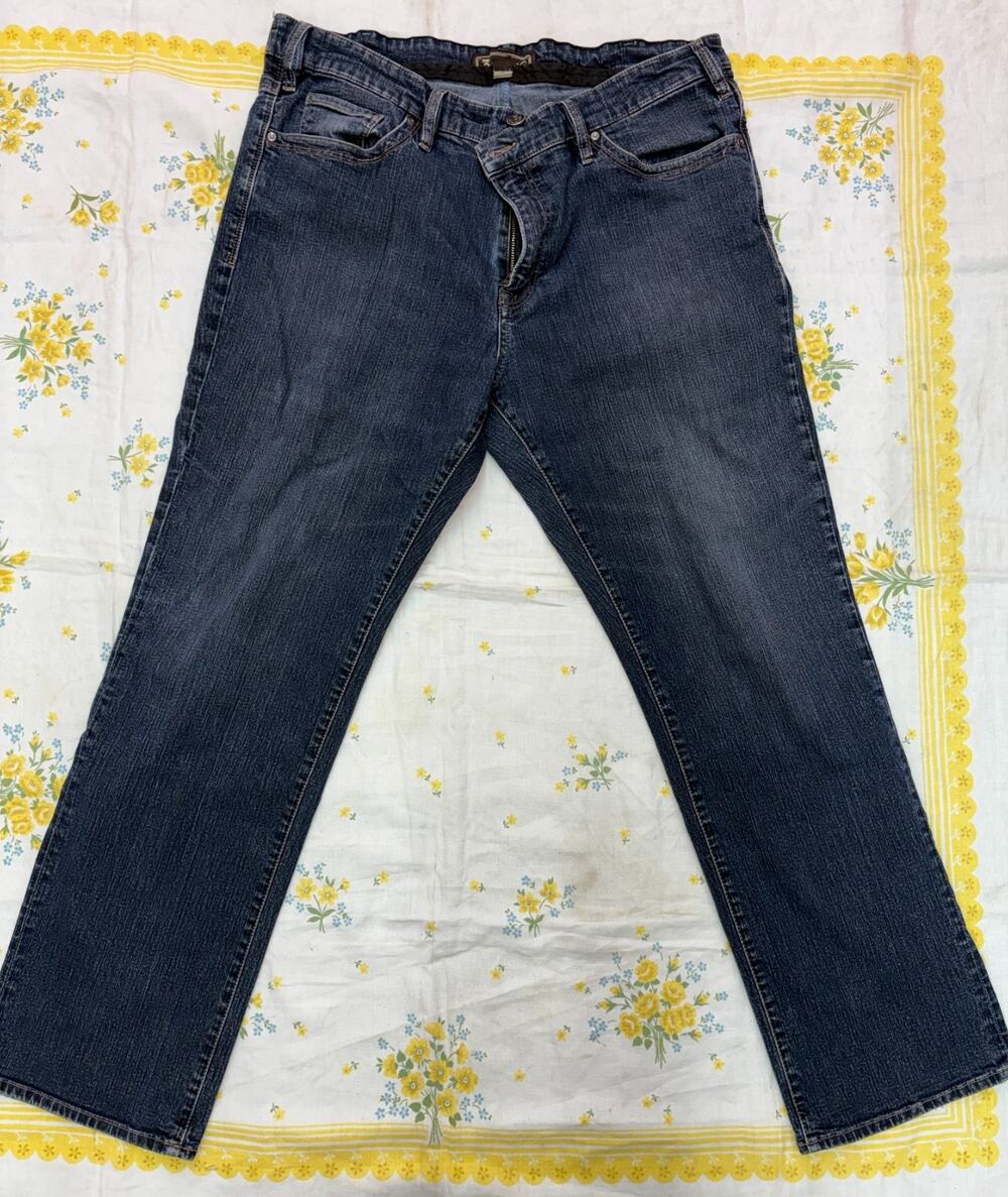 34 Heritage Jeans Mens 40x32 Blue Traditional Fit Stretch Denim Classic